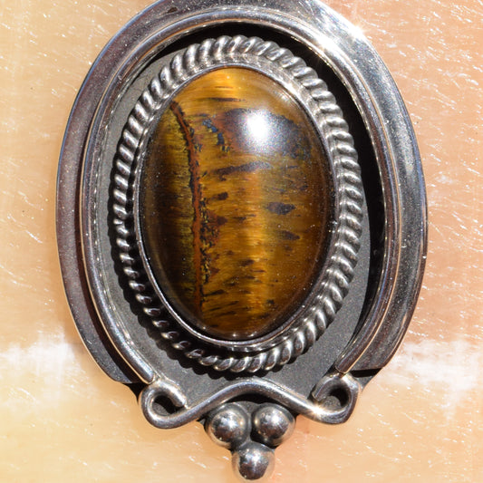 Statement Tiger's Eye Pendant